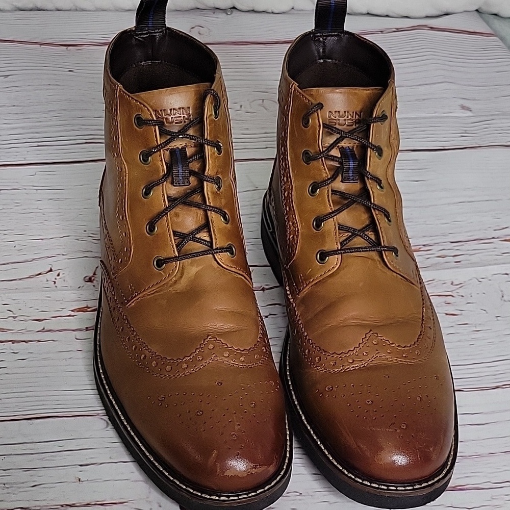 NUNN BUSH Classic Tan Brogue Men's Chuka Boot SIZE 11.5 - Picture 3 of 11